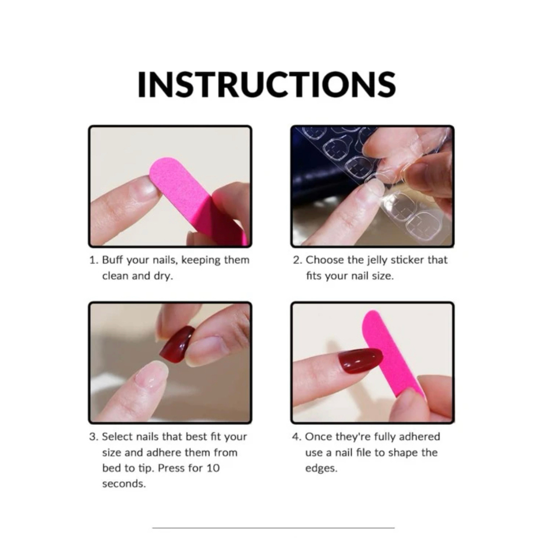 PINK/BLUE/PURPLE LONG COFFIN SUGAR FRENCH NAILS