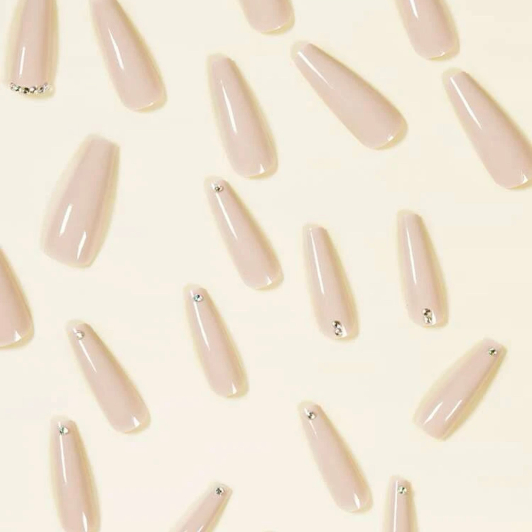 NUDE LONG COFFIN W GEM DETAIL